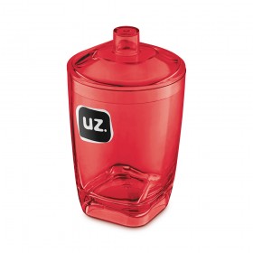 Porta Algodão Premium Translúcido Vermelho