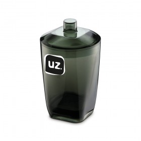 Porta Algodão Premium Translúcido Preto