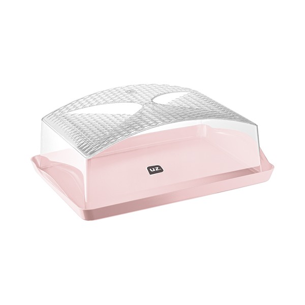 Boleira Retangular 40,8 Cm X 27,1 Cm Rosa Uz Utilidades