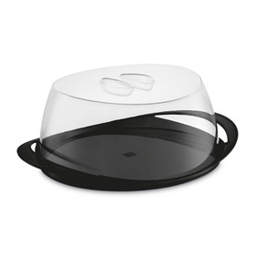 Porta Bolo Gold Translúcido Preto Uz Utilidades