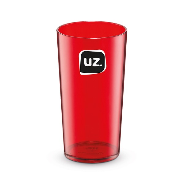 Copo Cristal Translúcido 500ml Vermelho