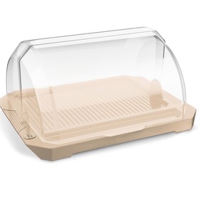 Porta Pão Premium com Tampa Capuccino Uz Utilidades