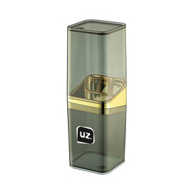 Porta Escova com Tampa Slim Metalizado Dourado