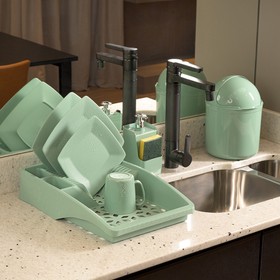 Escorredor de Louça Slim Verde Menta