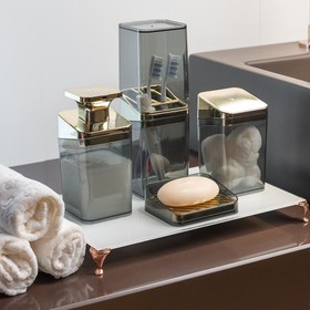 Saboneteira Slim Metalizado Dourado