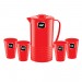 Conjunto Jarra 4 Copos Vermelho