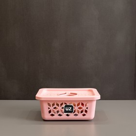 Cesto Organizador P com Tampa 1,5 Litros Rosa