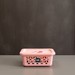 Cesto Organizador P com Tampa 1,5 Litros Rosa