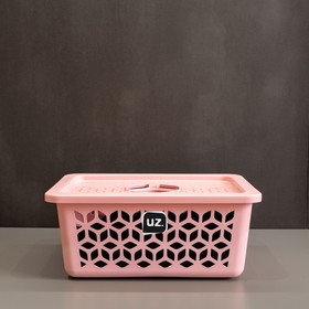 Cesto Organizador M 5 Litros Rosa Uz Utilidades