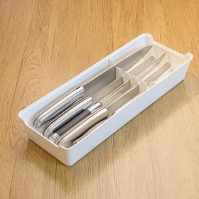 Organizador de Gaveta para Facas 12,5x34 Branco