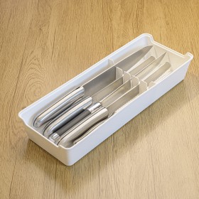 Organizador de Gaveta para Facas 12,5x34 Branco