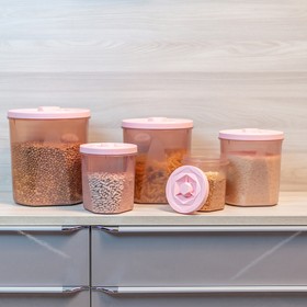 Porta Mantimentos Vision Translúcido 5,1 Litros Rosa