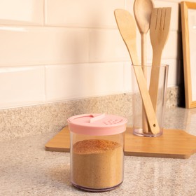 Farinheiro P com Tampa Rosa