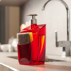 Dispenser Porta Detergente Gold 500ml Vermelho Uz Utilidades