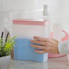 Porta Sabão em Pó Slim 1,65 Litros Rosa