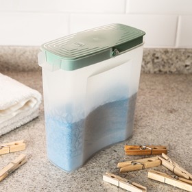 Porta Sabão em Pó Slim 1,65 Litros Verde Menta