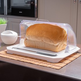 Porta Pão Premium com Tampa Branco Uz Utilidades