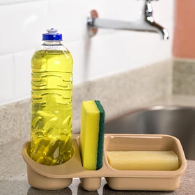 Organizador de Pia Plus 23,8x10,3cm Capuccino Uz Utilidades