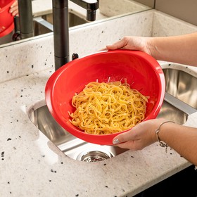 Escorredor de Massa Premium Sólido Vermelho