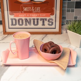 Bandeja Retangular Slim Rosa