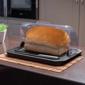 Porta Pão Premium com Tampa Preto