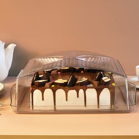 Boleira Retangular 40,8cmx27,1cm Transparente Uz Utilidades