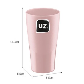 Copo Slim 500ml Rosa Uz Utilidades