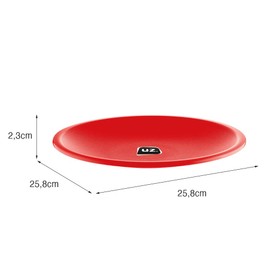 Prato Premium para Lanche G Sólido Vermelho