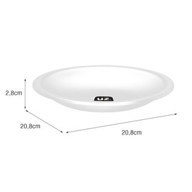 Prato Premium para Lanche M Sólido Branco