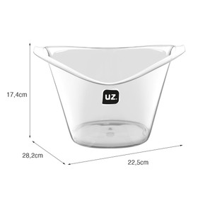 Balde de Gelo Gold Translúcido 3 Litros Transparente