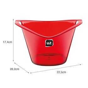 Balde de Gelo Gold Translúcido 3 Litros Vermelho