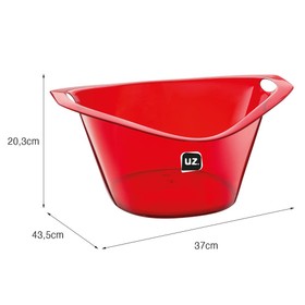 Balde de Gelo Gold Translúcido 8 Litros Vermelho