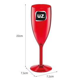 Taça Gold Translúcido 300ml Vermelho