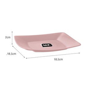 Prato para Lanche Slim P Rosa