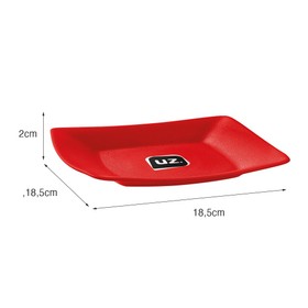 Prato para Lanche Slim P Vermelho