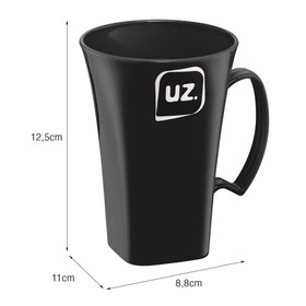 Caneca Cappuccino Plus 400ml Preto
