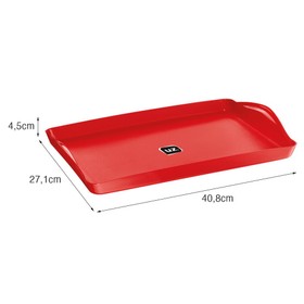 Bandeja Plus 40,8cm X 27,1cm Vermelho Uz Utilidades
