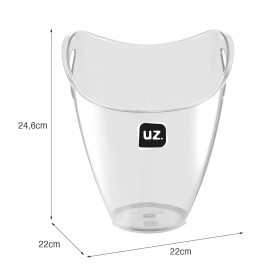 Balde de Gelo Plus 3,3 Litros Transparente