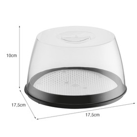 Queijeira Premium 17,5cm X 17,5cm  Preto Uz Utilidades