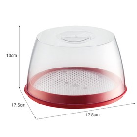 Queijeira Premium 17,5cm X 17,5cm  Vermelho Uz Utilidades