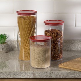 Organizador Hermético  2,5litros Vermelho Uz Utilidades