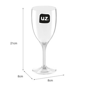 Taça para Vinho Gold 350ml Transparente