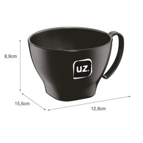 Cumbuca Premium 500ml com Alça Preto Uz Utilidades