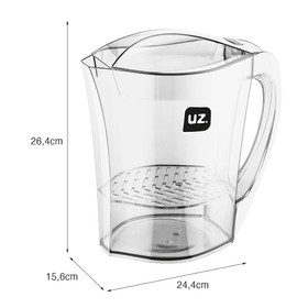 Jarra Gold com Filtro Translúcido 3 Litros Transparente