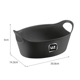 Cesto Plus P 20,8cm X 14,3cm Preto Uz Utilidades
