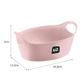 Cesto Plus P 20,8cm X 14,3cm Rosa Uz Utilidades