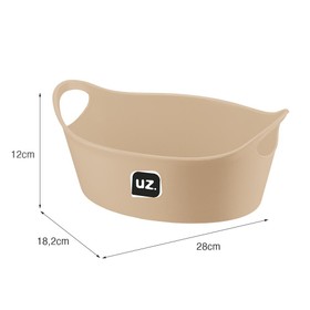Cesto Plus M 28cm X 18,2cm Capuccino Uz Utilidades
