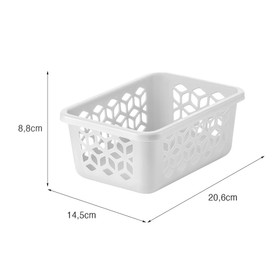 Cesto Organizador P 1,5 Litros Branco Uz Utilidades