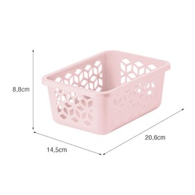 Cesto Organizador P 1,5 Litros Rosa Uz Utilidades