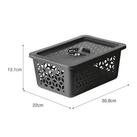 Cesto Organizador M 5 Litros Preto Uz Utilidades